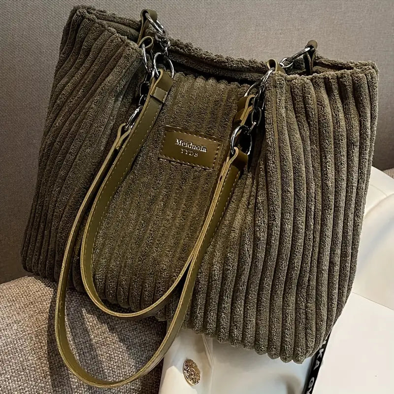 Layla | Chic Corduroy Tote Bag