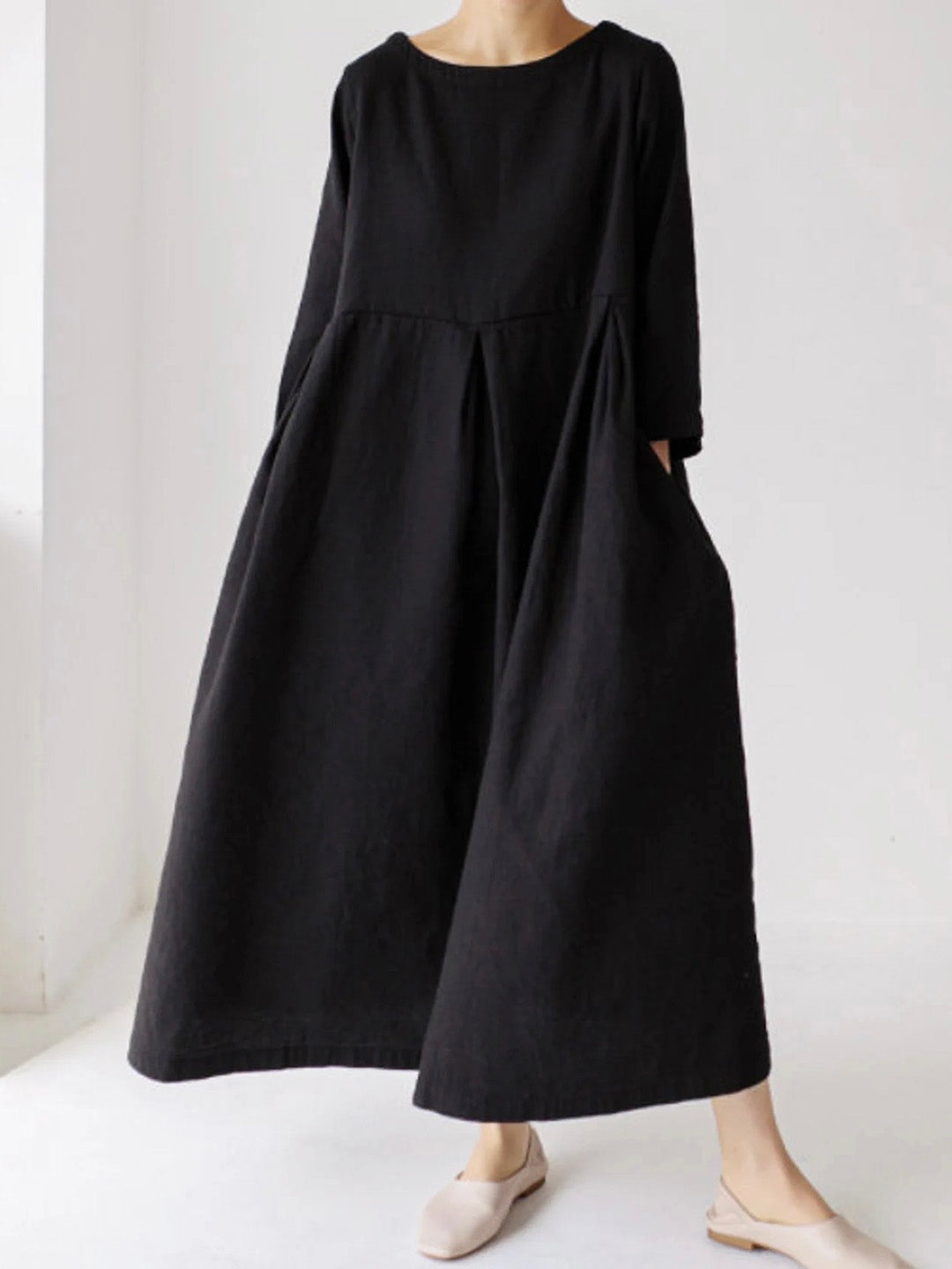 Sophie | Casual Linen Dress with Pockets