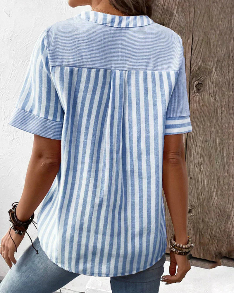 Ava | Striped Blouse for Effortless Elegance